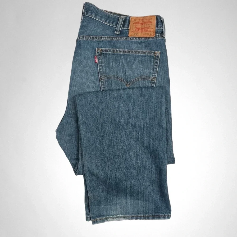 LEVI'S Men's 559 40 x 32 Relaxed‎ Straight Fit Jeans Casual Denim
